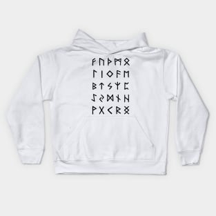 Viking Runes Symbols Kids Hoodie